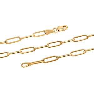 3mm Paperclip Chain Necklace in 10K Yellow Gold 3.2 Grams 20 Inches