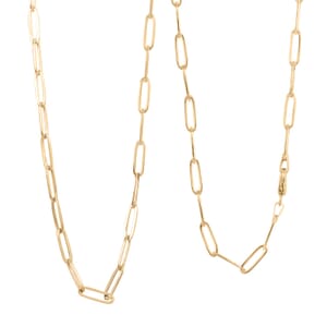 3mm Paperclip Chain Necklace in 10K Yellow Gold 2.20 Grams 16 Inches