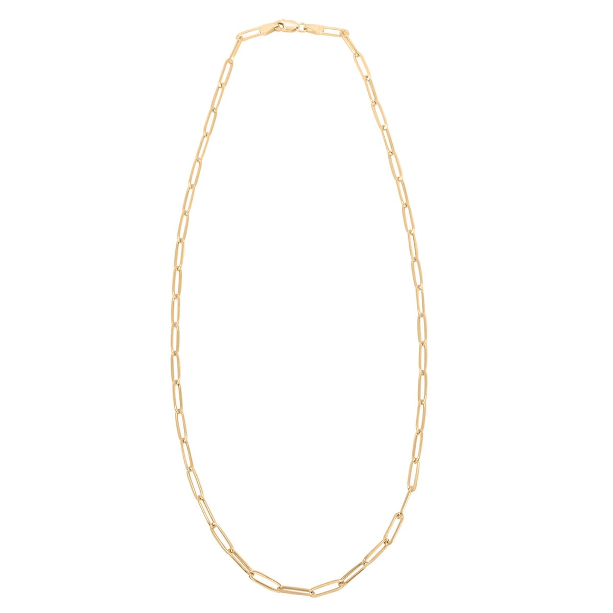 3mm Paperclip Chain Necklace in 10K Yellow Gold 2.20 Grams 16 Inches image number 4