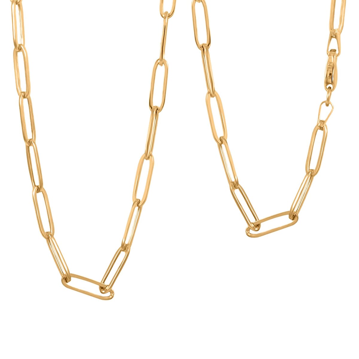 3mm Paperclip Chain Necklace in 10K Yellow Gold 2.40 Grams 18 Inches image number 0