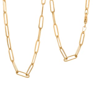 3mm Paperclip Chain Necklace in 10K Yellow Gold 2.40 Grams 18 Inches