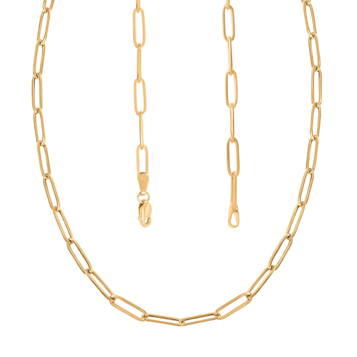 3mm Paperclip Chain Necklace in 10K Yellow Gold 2.40 Grams 18 Inches image number 2