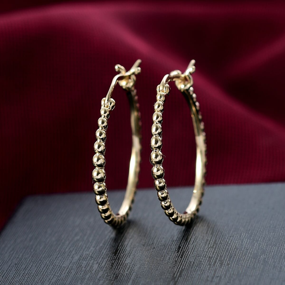 Luxoro Hoop Earrings in 10K Yellow Gold 3.20 Grams image number 1