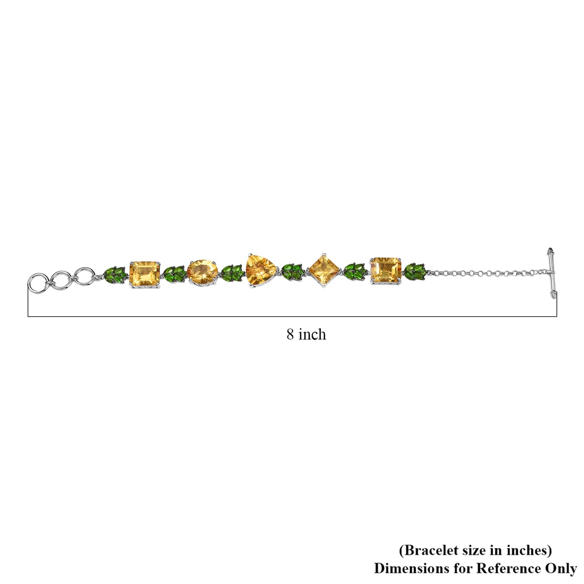 D'Joy Yellow Labradorite and Multi Gemstone 27.15 ctw Sunlit Vines Adjustable Bracelet in Rhodium Over Sterling Silver image number 4