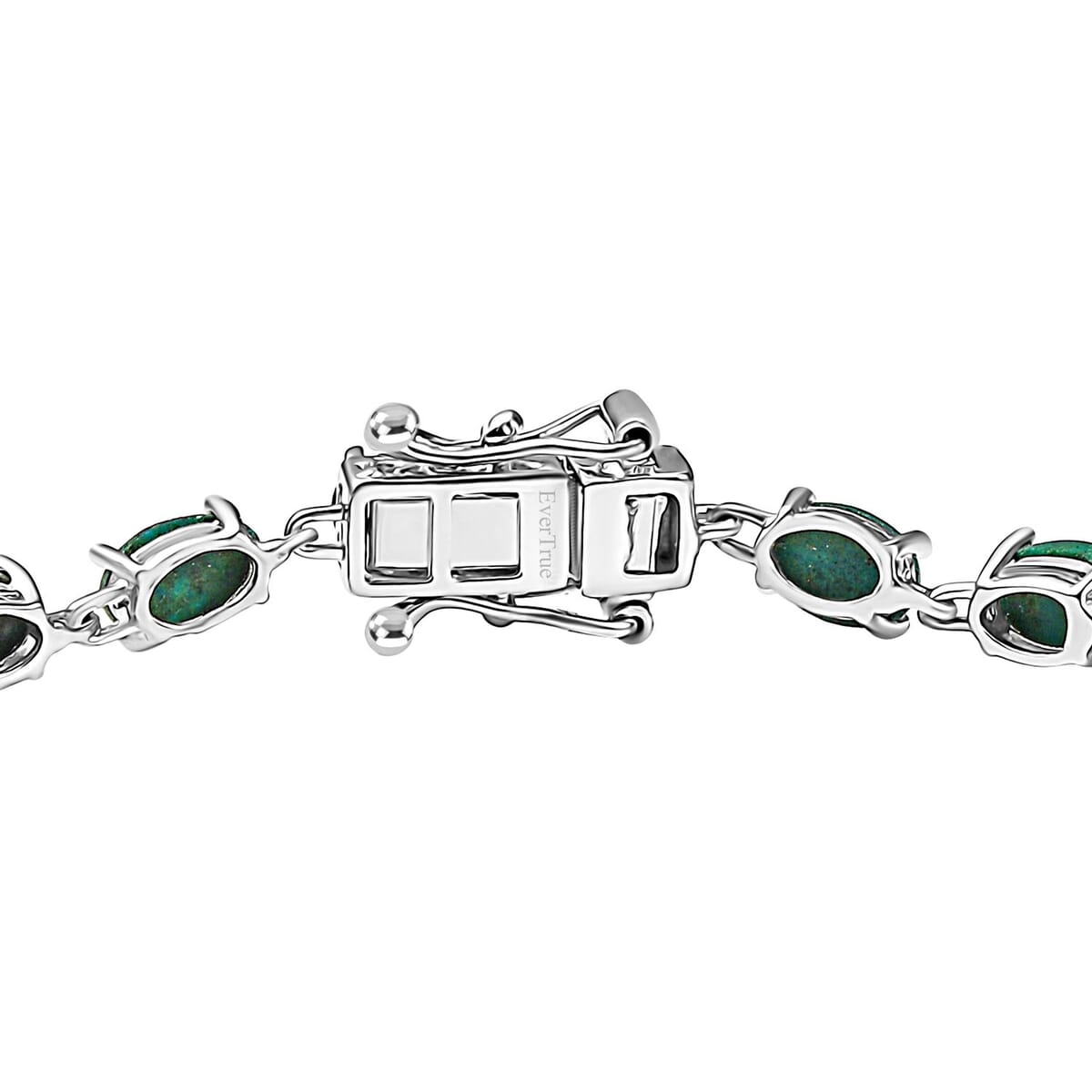 Ever True Chrysocolla 13.00 ctw Ocean Pebbles Bracelet in Platinum Bond (7.25 In) image number 3