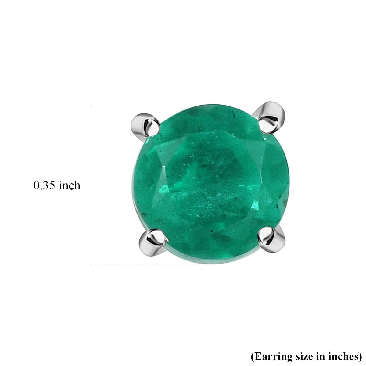 D'Joy Emeraldine Quartz 4.65 ctw Stud Earrings in Platinum Over Sterling Silver  image number 5