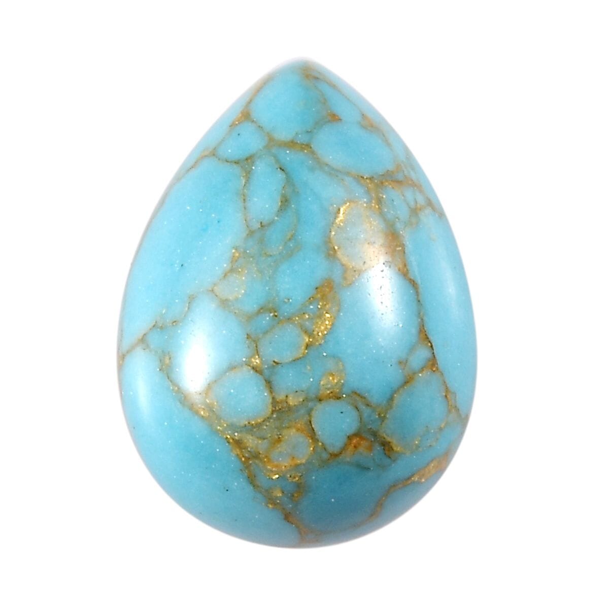 Blue Turquoise (Pear 8x6 mm) 1.00 ctw Loose Gemstone image number 0