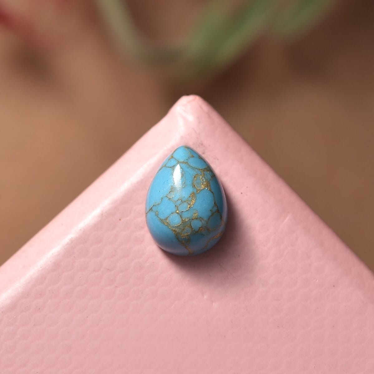 Blue Turquoise (Pear 8x6 mm) 1.00 ctw Loose Gemstone image number 1