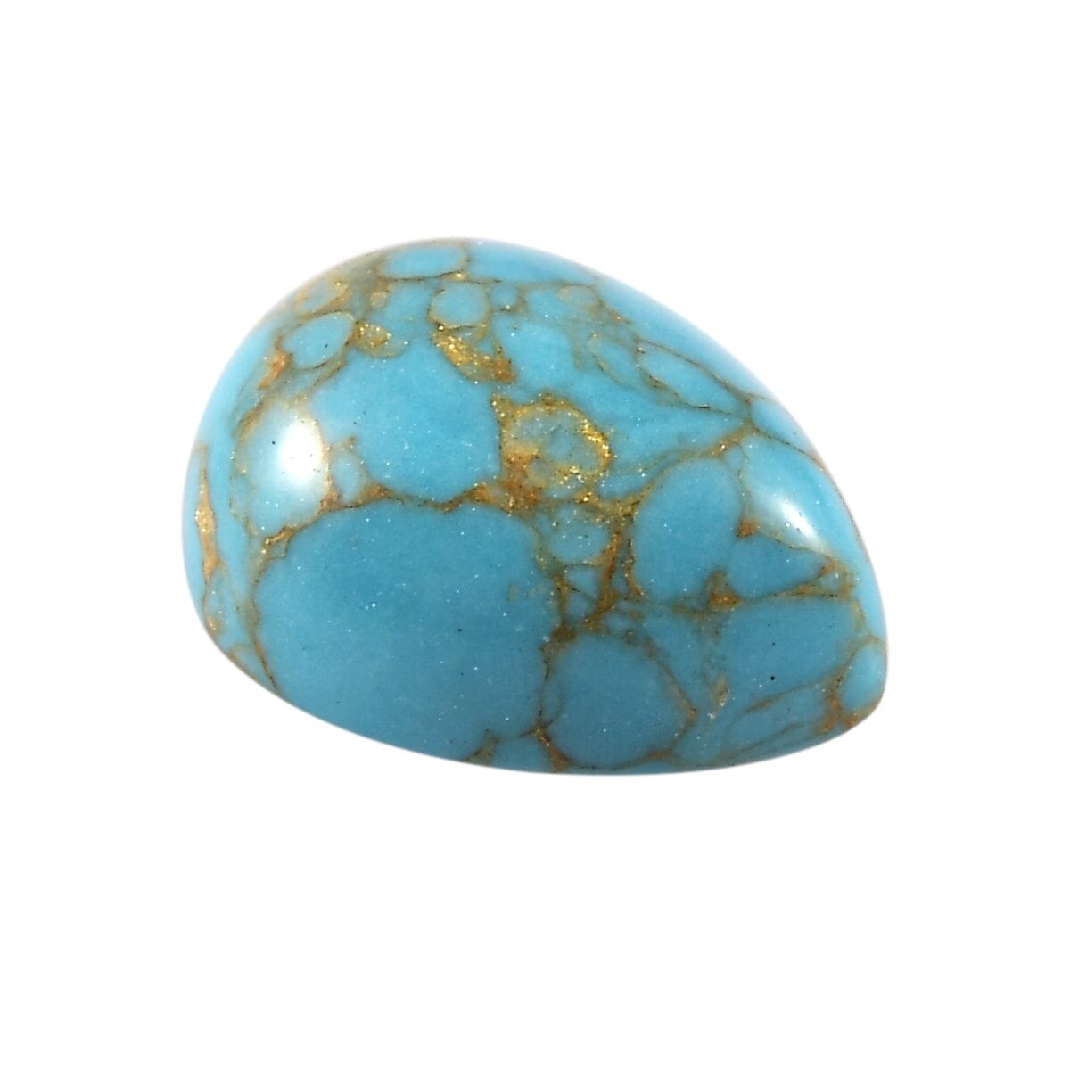 Blue Turquoise (Pear 8x6 mm) 1.00 ctw Loose Gemstone image number 2