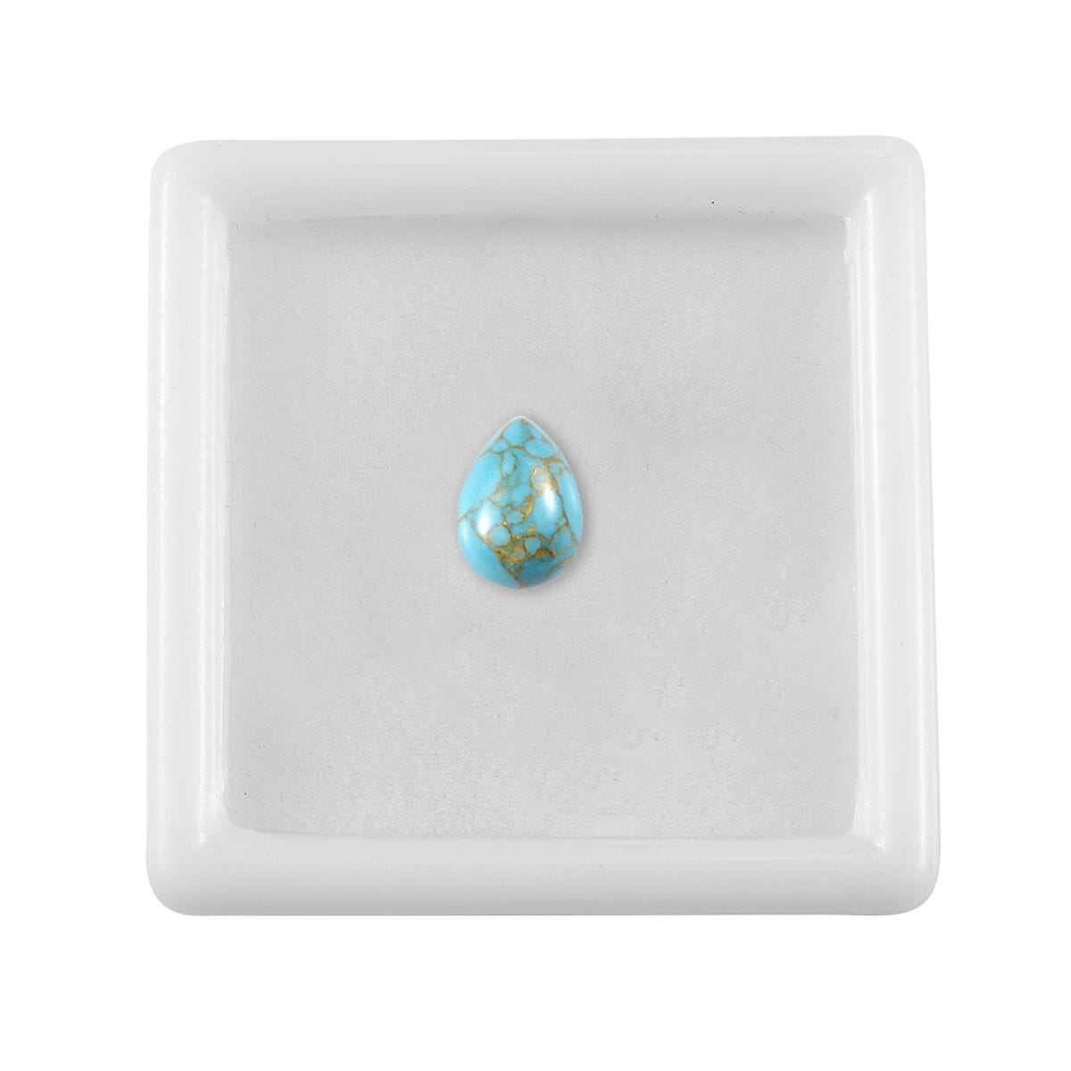 Blue Turquoise (Pear 8x6 mm) 1.00 ctw Loose Gemstone image number 3