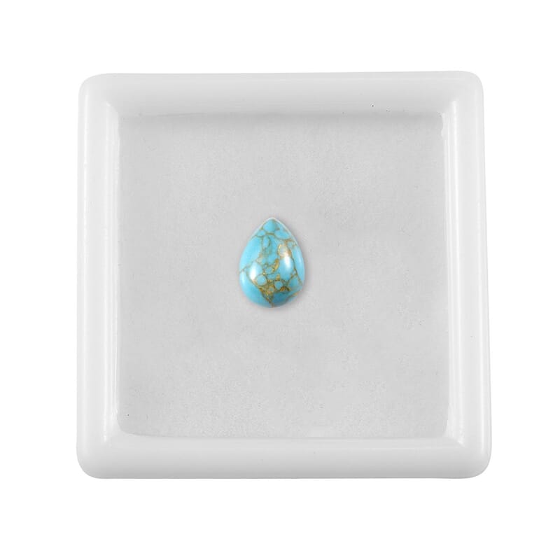 Blue Turquoise (Pear 8x6 mm) 1.00 ctw Loose Gemstone