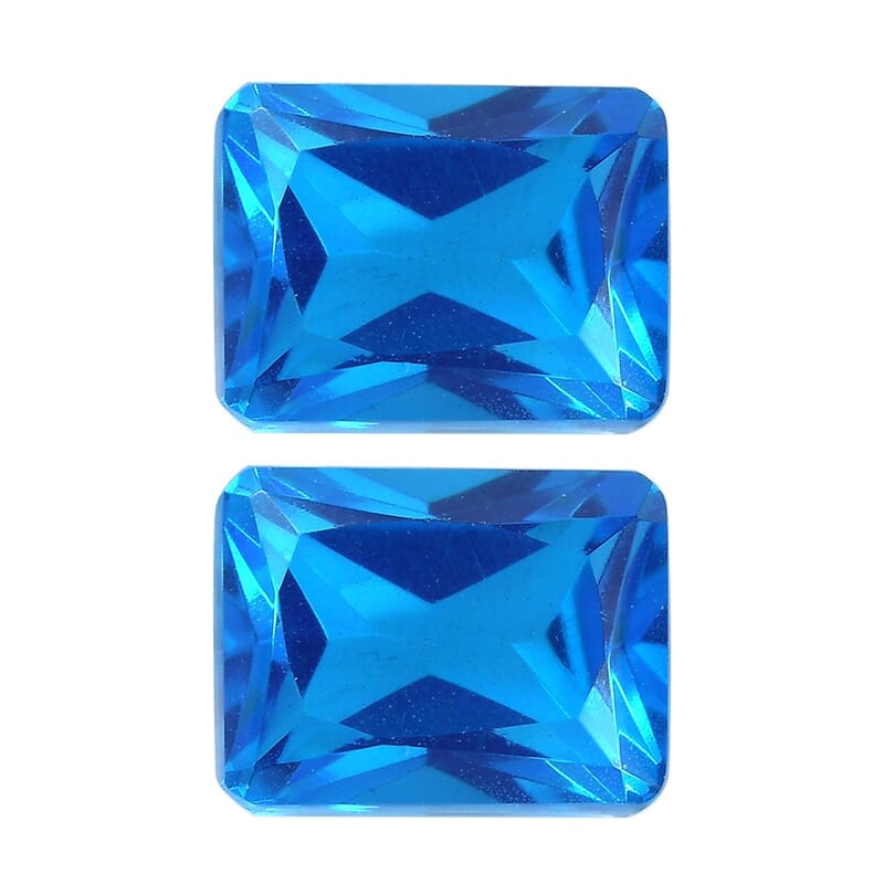 Caribbean Quartz Set of 2 (Oct 8x6 mm) 3.15 ctw Loose Gemstone
