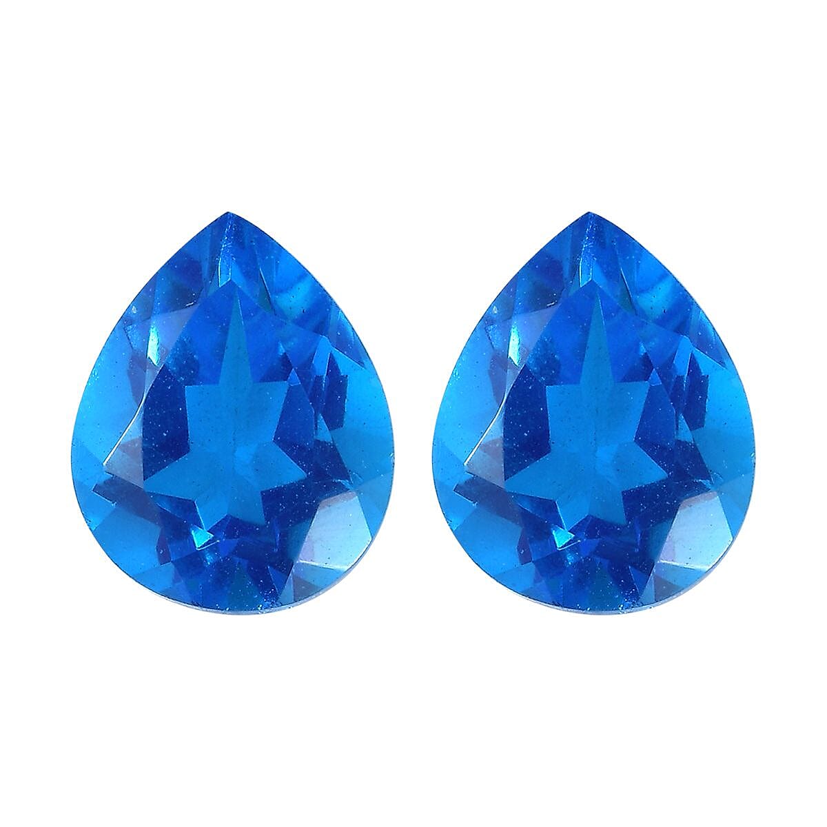 Caribbean Quartz Set of 2 (Pear 10x8 mm) 4.76 ctw Loose Gemstone image number 0