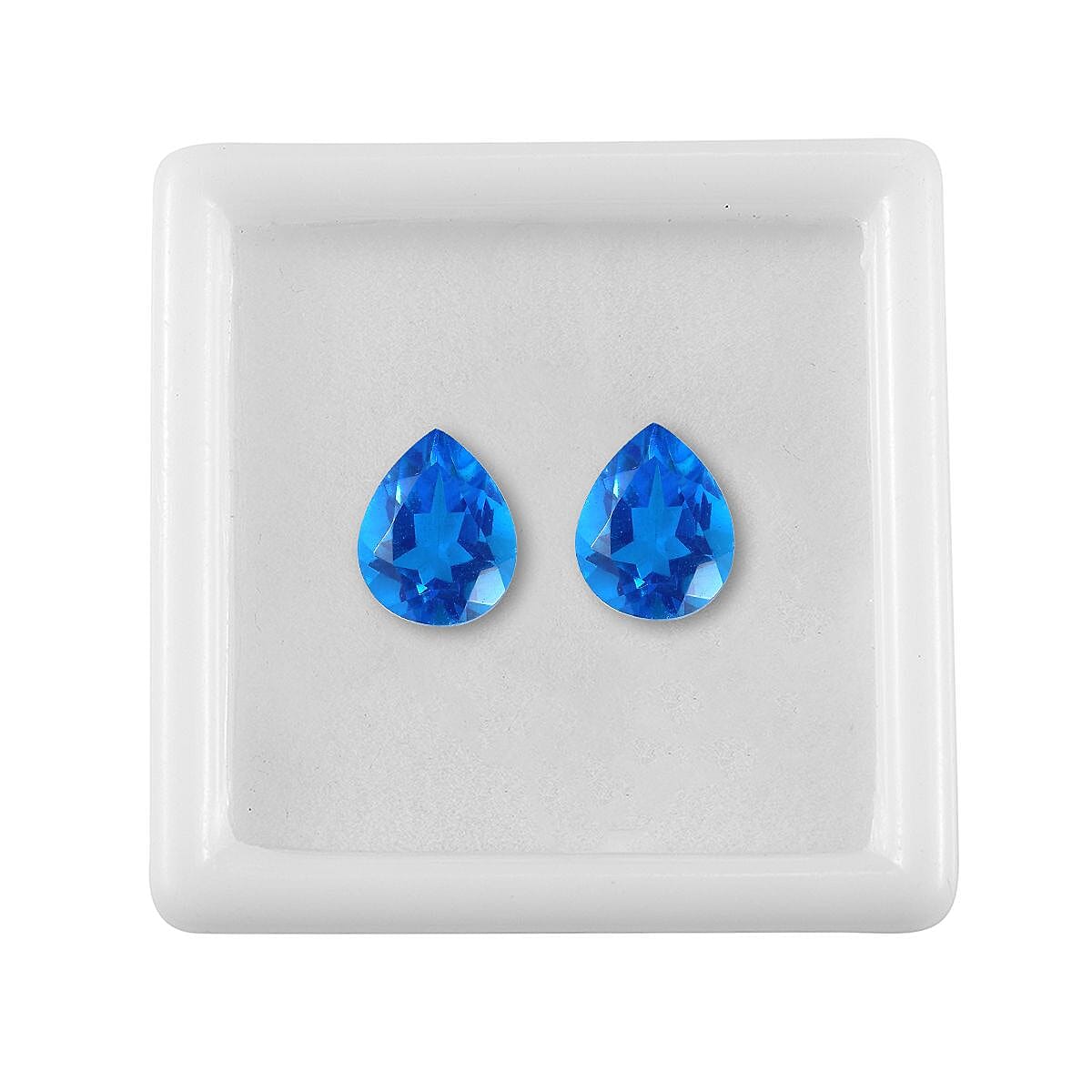 Caribbean Quartz Set of 2 (Pear 10x8 mm) 4.76 ctw Loose Gemstone image number 3