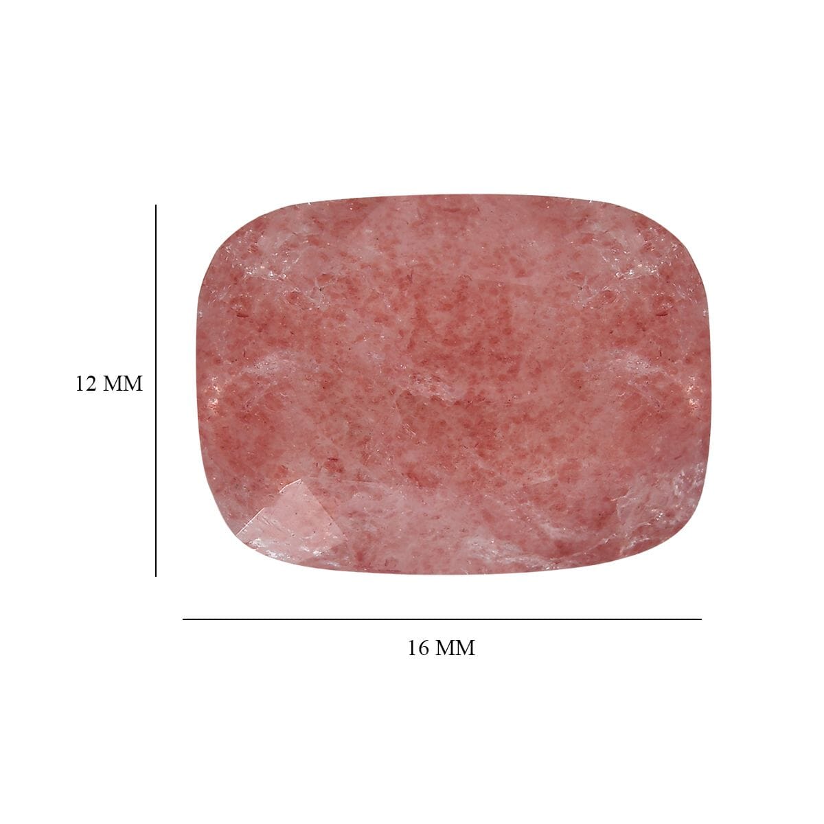 AA Cherry Quartz (Cush 16x12 mm) 8.80 ctw Loose Gemstone image number 4