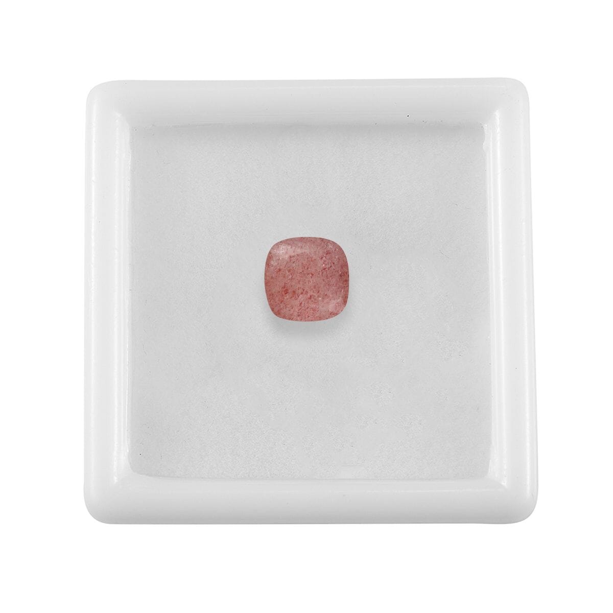 Cherry Quartz (Cush 8x8 mm) 1.70 ctw Loose Gemstone image number 3