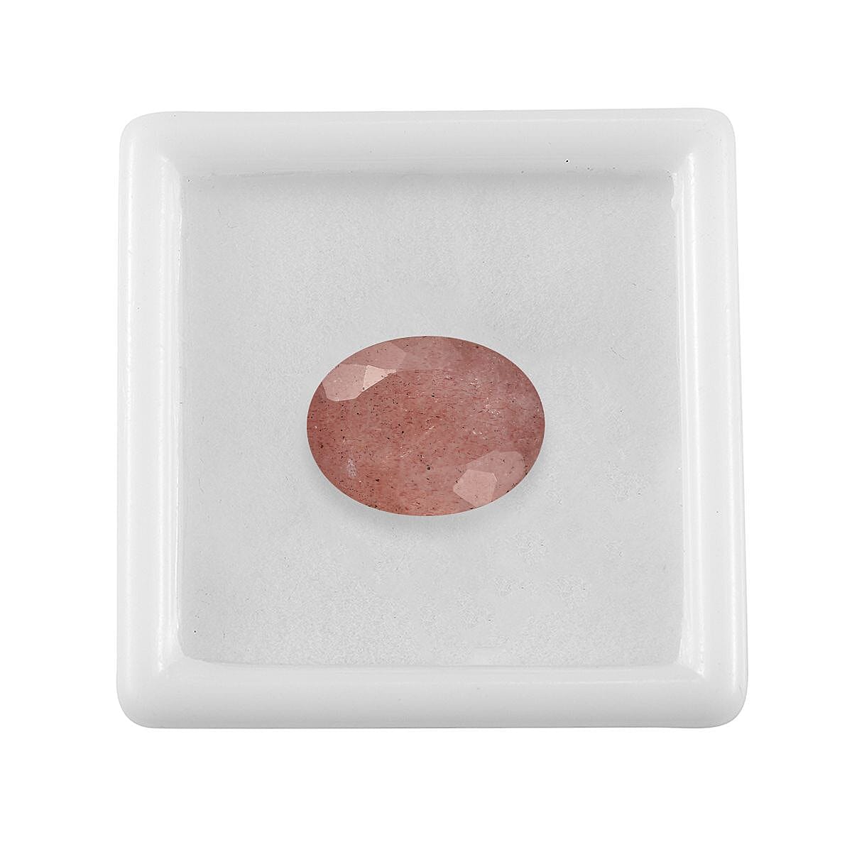 Cherry Quartz (Ovl 16x12 mm) 7.40 ctw Loose Gemstone