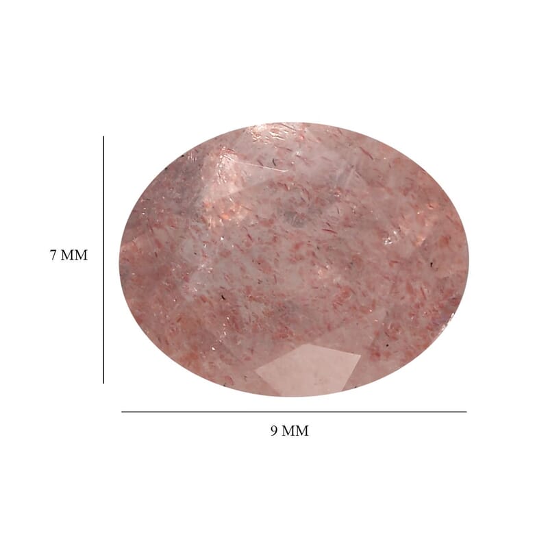 Cherry Quartz (Ovl 9x7 mm) 1.40 ctw Loose Gemstone