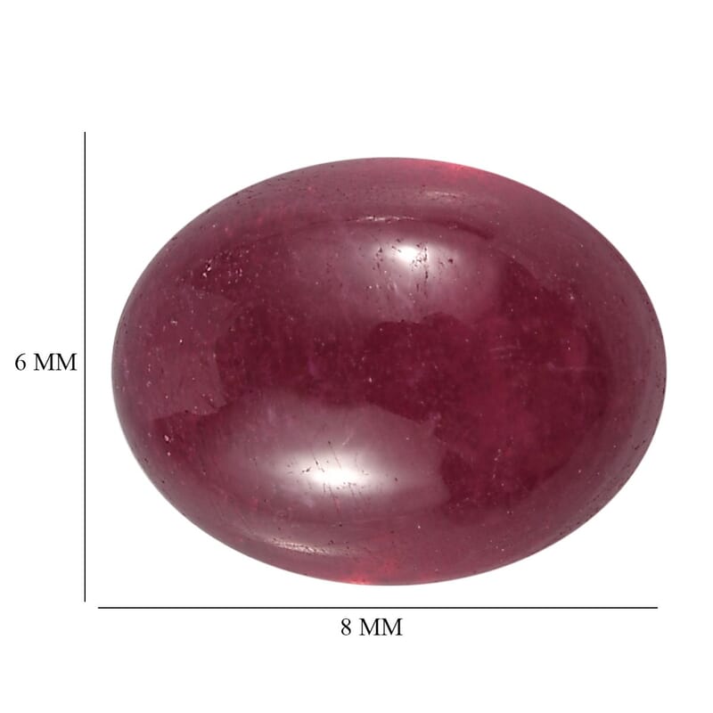 Niassa Ruby (FF) (Ovl 8x6 mm) 1.70 ctw Loose Gemstone