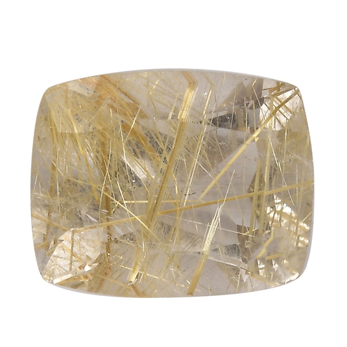 Golden Rutilated Quartz (Cush 10x8 mm) 2.15 ctw Loose Gemstone image number 0