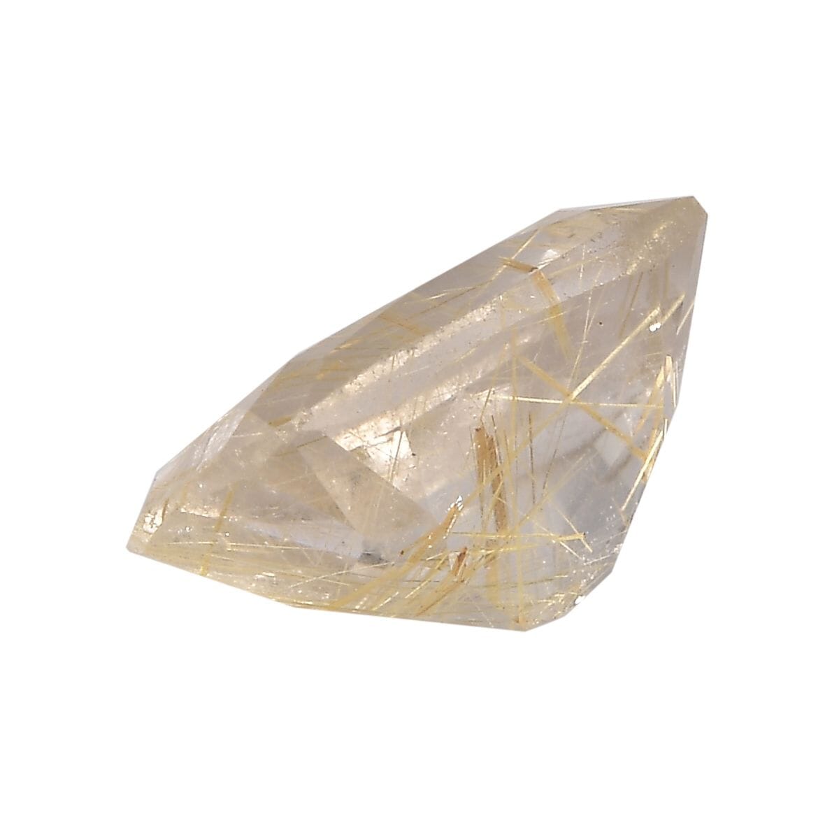 Golden Rutilated Quartz (Cush 10x8 mm) 2.15 ctw Loose Gemstone image number 2