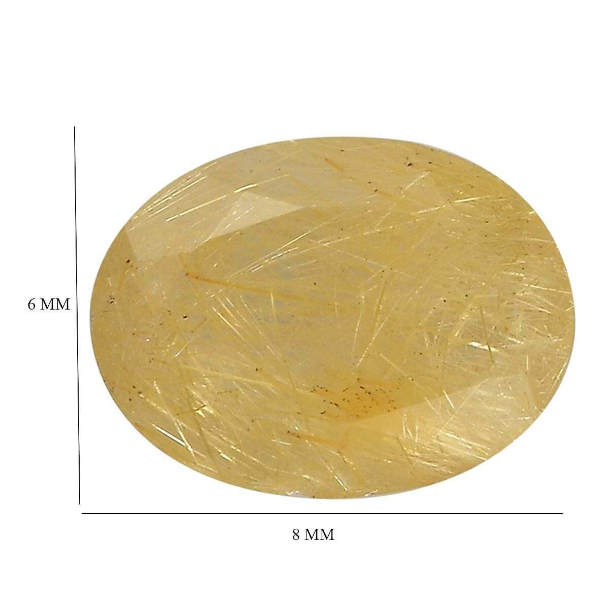 AA Golden Rutilated Quartz Set of 2 (Ovl 8x6 mm) 2.10 ctw Loose Gemstone image number 4