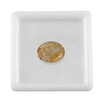 AA Golden Rutilated Quartz (Ovl 9x7 mm) 1.49 ctw Loose Gemstone