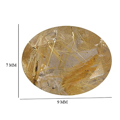 AA Golden Rutilated Quartz (Ovl 9x7 mm) 1.49 ctw Loose Gemstone
