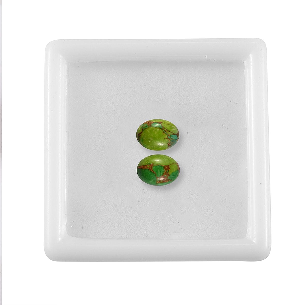 Green Turquoise Set of 3 (Ovl 8x6 mm) 2.41 ctw Loose Gemstone