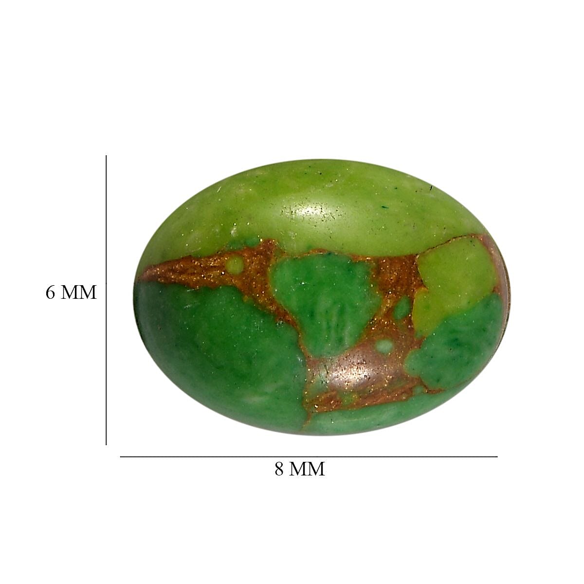 Green Turquoise Set of 3 (Ovl 8x6 mm) 2.41 ctw Loose Gemstone