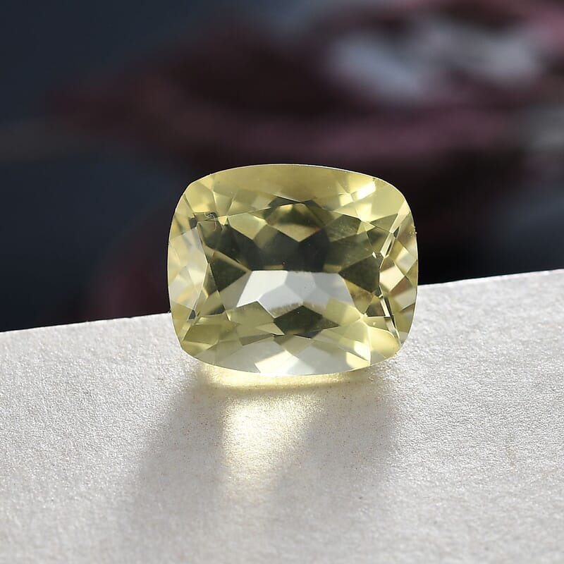 Lemon Quartz (Cush 12x10 mm) 4.25 ctw Loose Gemstone
