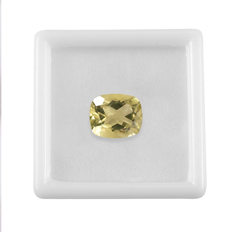Lemon Quartz (Cush 12x10 mm) 4.25 ctw Loose Gemstone