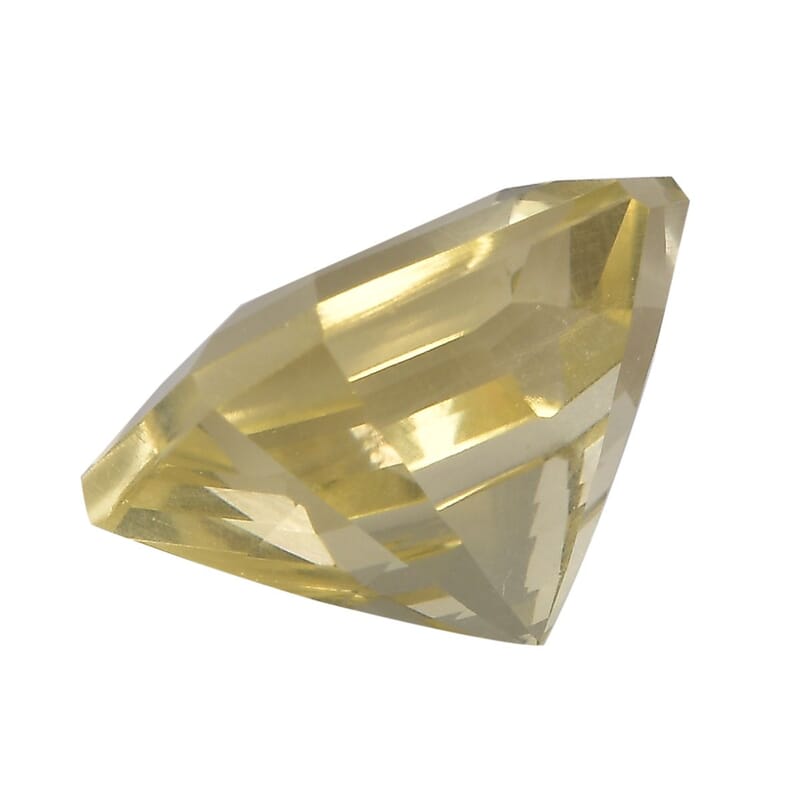 Asscher Cut Lemon Quartz (Oct 14x14 mm) 6.50 ctw Loose Gemstone