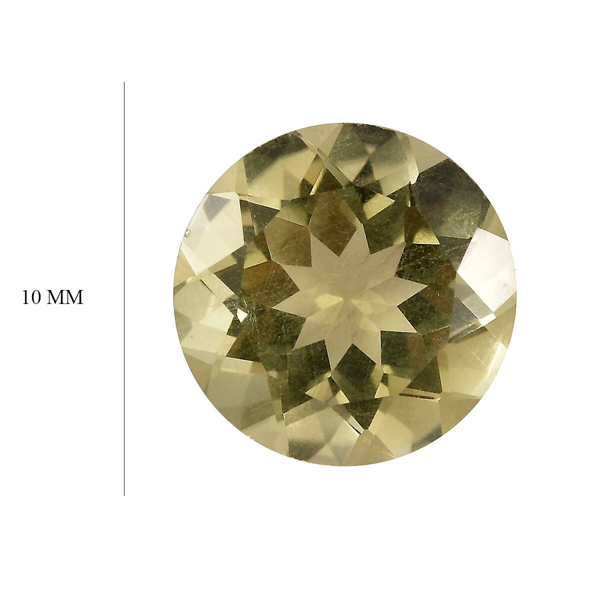 Lemon Quartz (Rnd 10 mm) 2.57 ctw Loose Gemstone