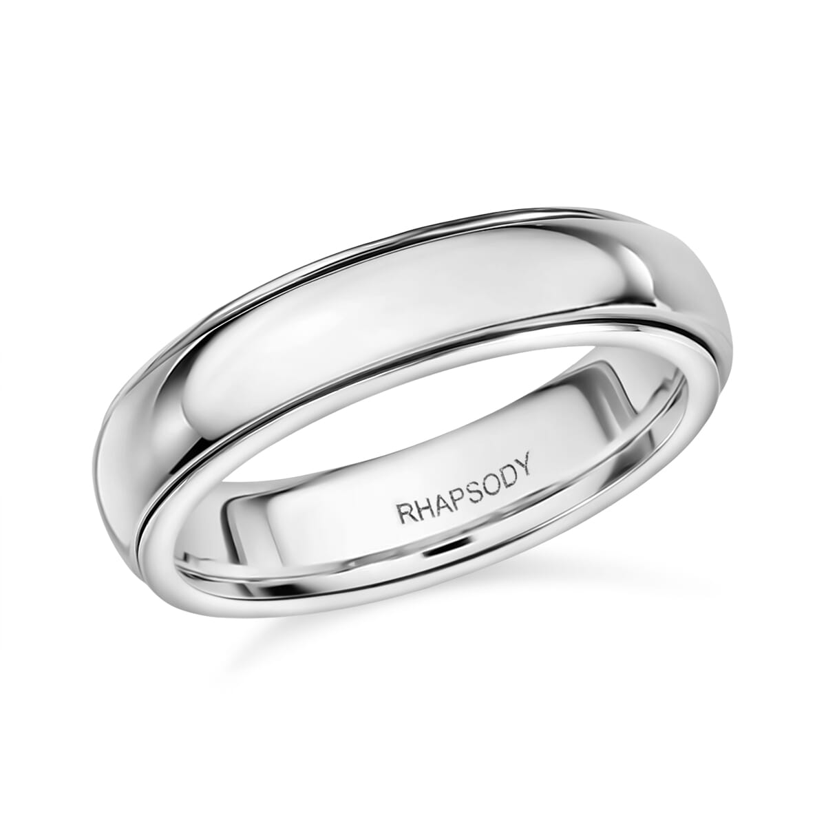 Rhapsody 950 Platinum Spinner Band Ring (Size 6.0) 6 Grams image number 0
