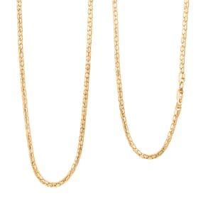 14K Yellow Gold 1.3mm Luca Chain Necklace 20 Inches 5.2 Grams