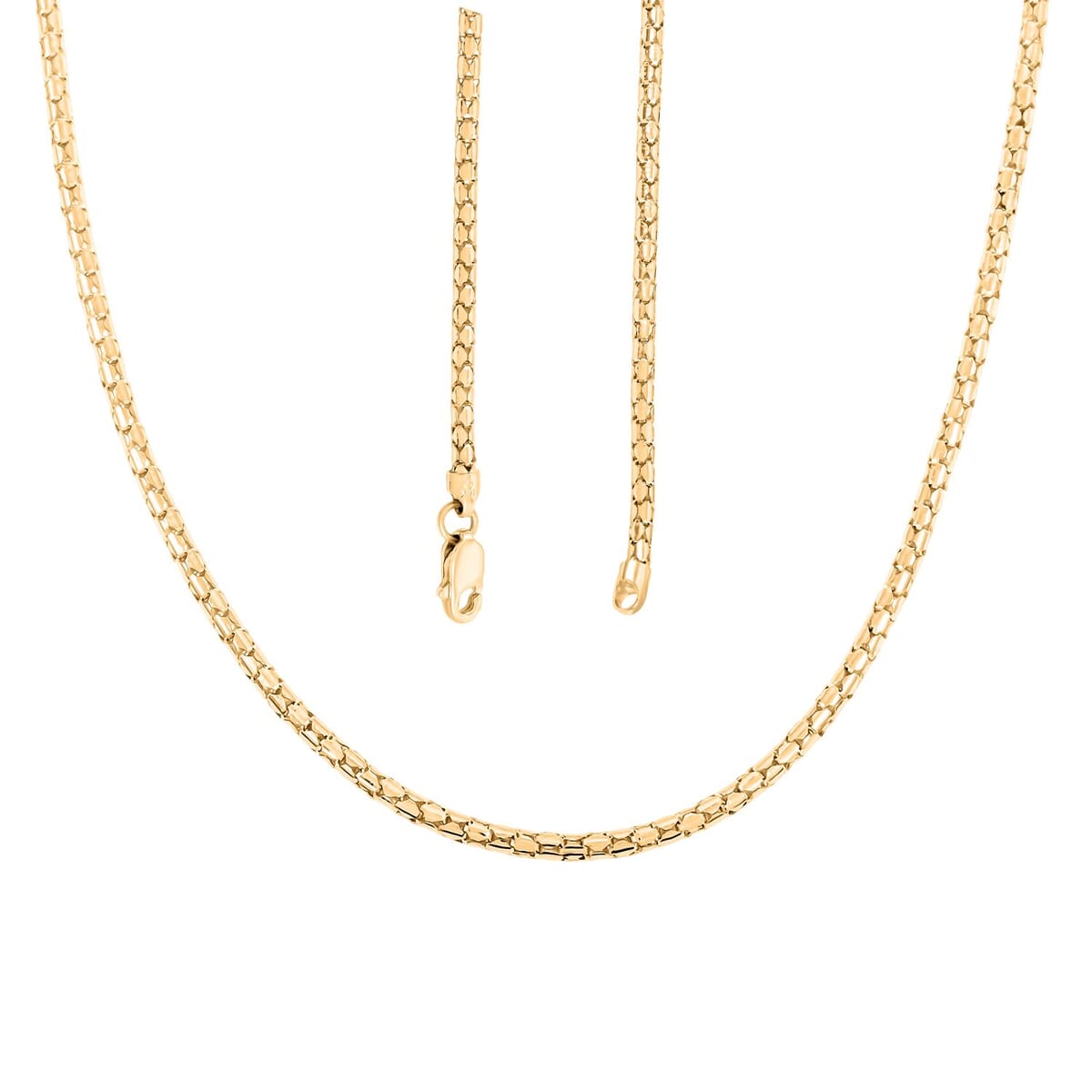 14K Yellow Gold 1.3mm Luca Chain Necklace 20 Inches 5.2 Grams image number 2