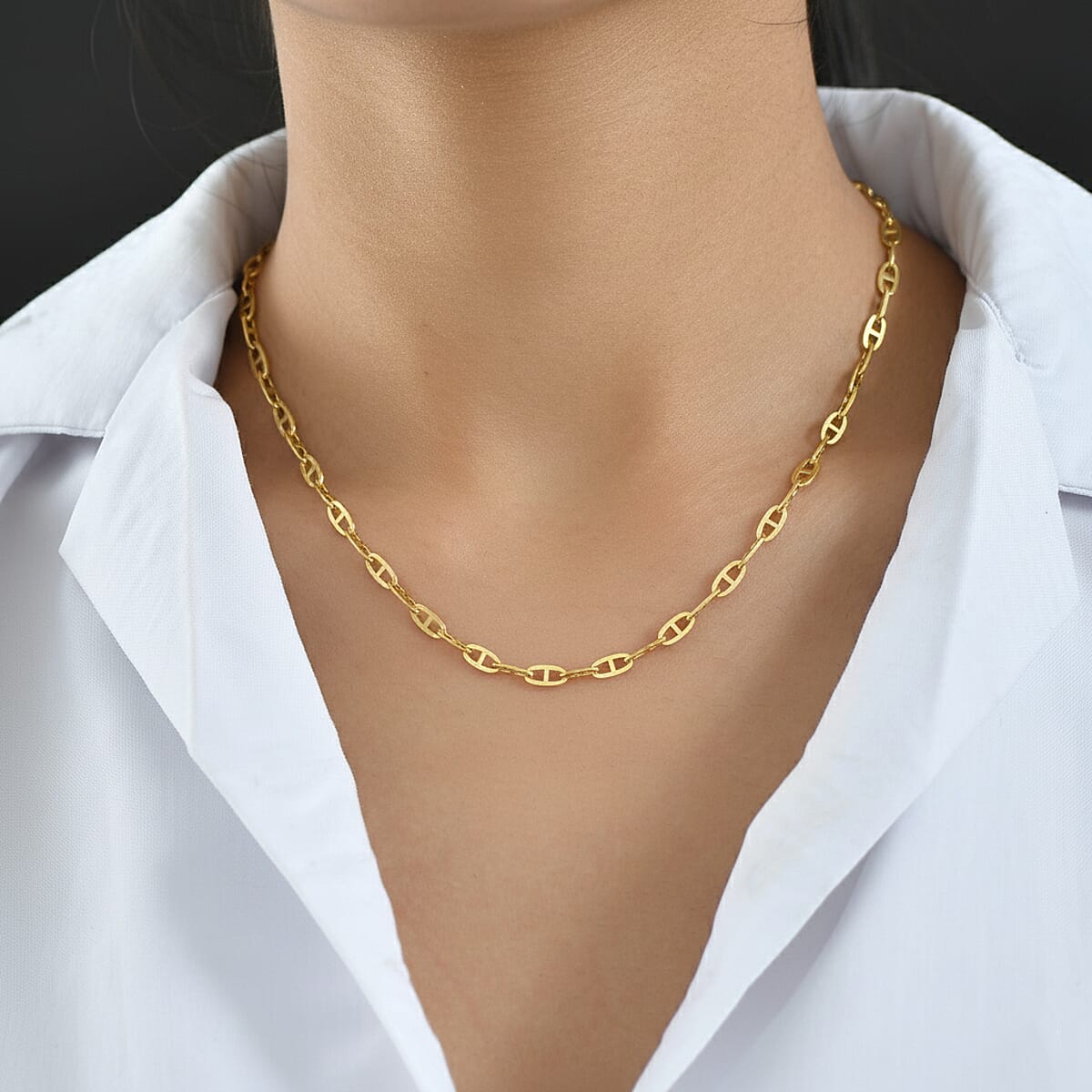 14K Yellow Gold 3mm Mariner Paperclip Necklace 18 Inches 3.78 Grams image number 2