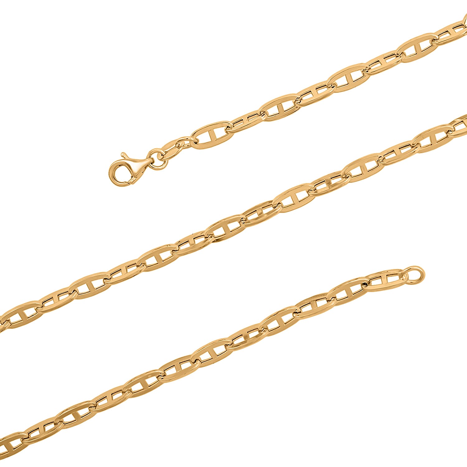 14K Yellow Gold 3mm Mariner Paperclip Necklace 18 Inches 3.78 Grams
