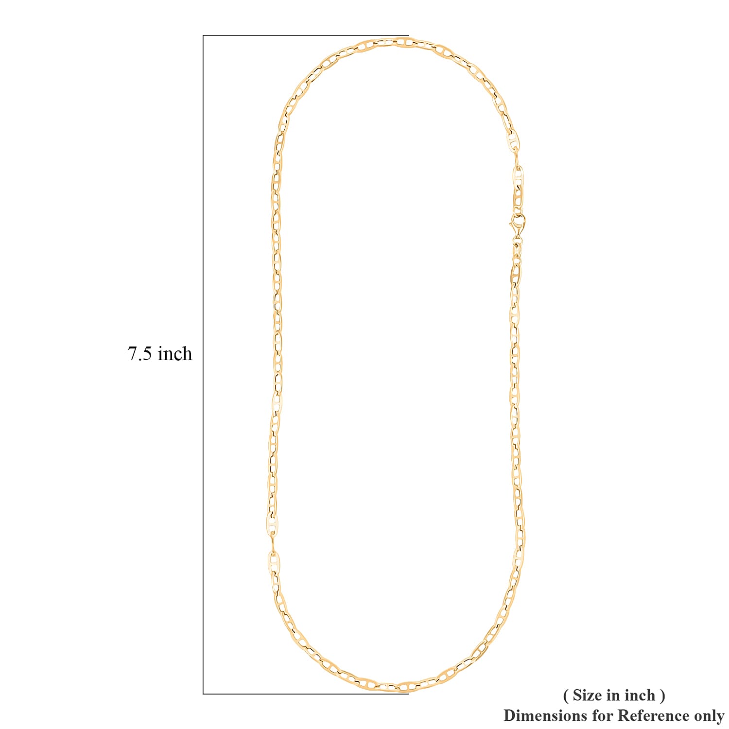 14K Yellow Gold 3.5mm Mariner Paperclip Necklace 18 Inches 4.86 Grams