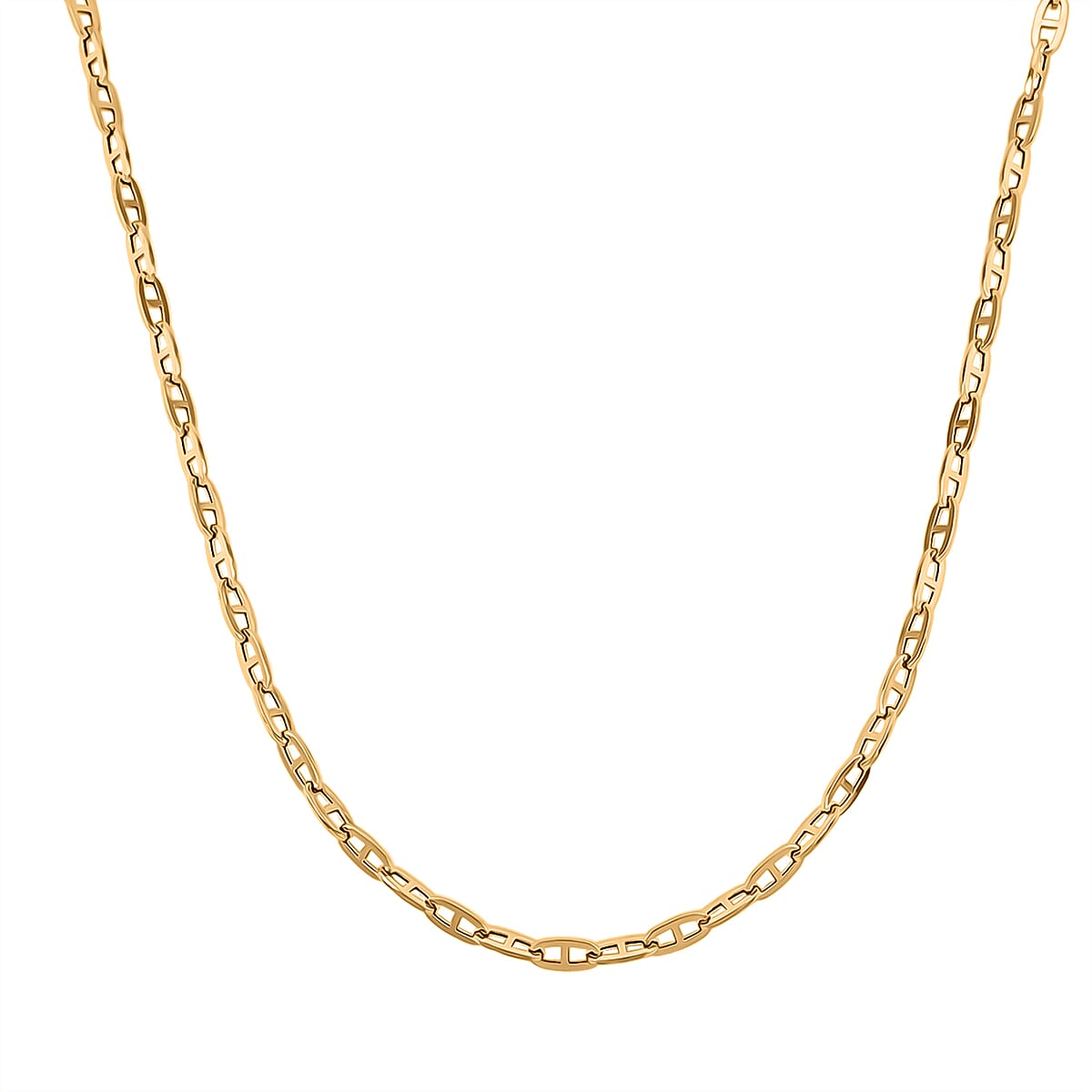 14K Yellow Gold 3.5mm Mariner Paperclip Necklace 20 Inches 5.3 Grams image number 3