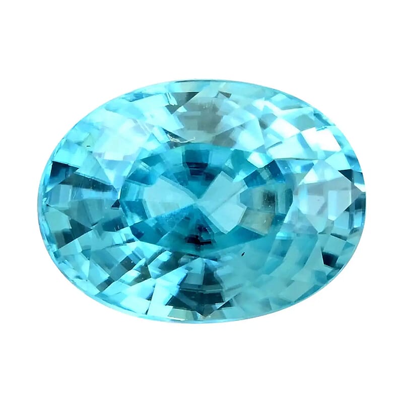 AAAA Cambodian Blue Zircon (Ovl 8x6 mm) 1.50 ctw