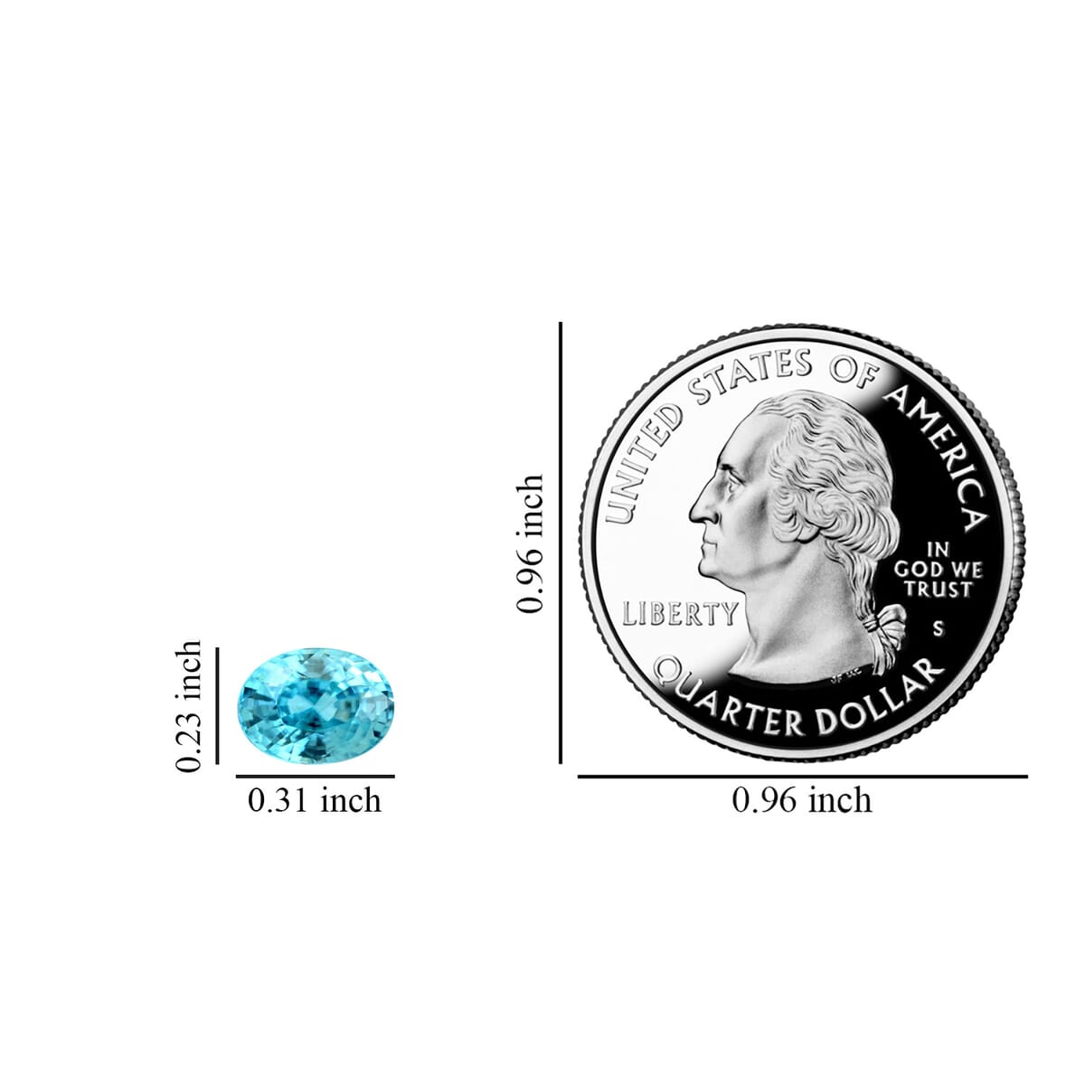 AAAA Cambodian Blue Zircon (Ovl 8x6 mm) 1.50 ctw image number 4