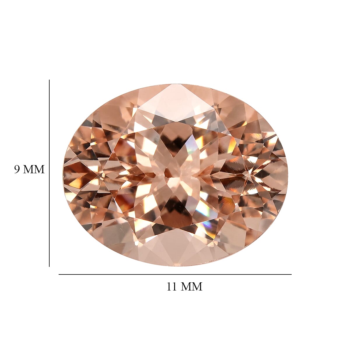 AAAA Marropino Morganite (Ovl 11x9 mm) 3.00 ctw