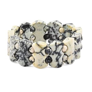 Fancy White Turquoise 255.85 ctw Stretch Bracelet (6-7In)