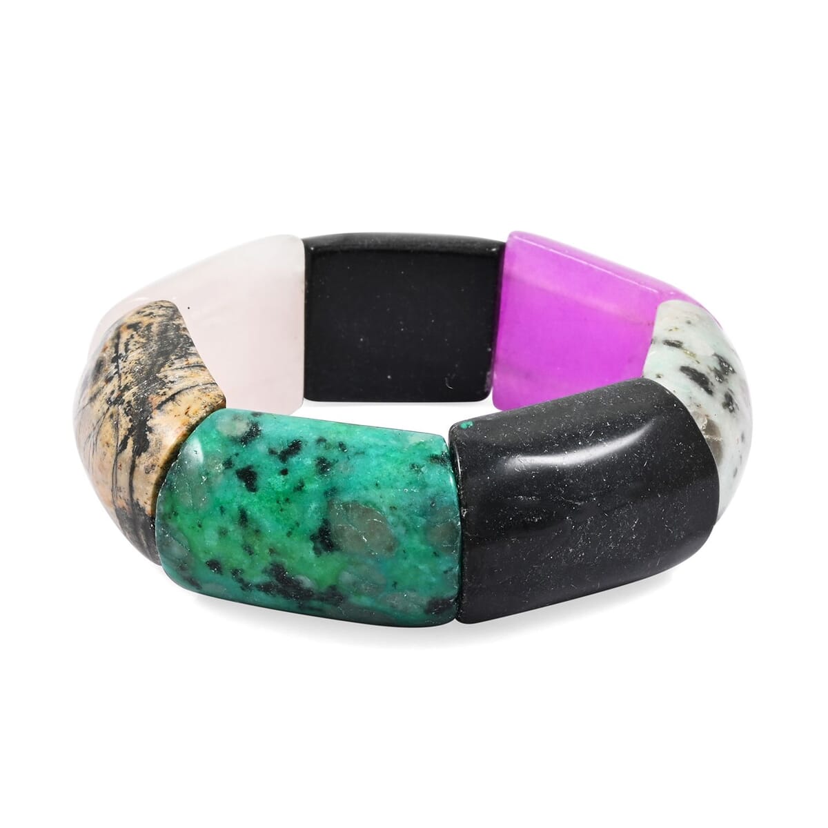 Large Section Multi-Stone 410.25 ctw Stretch Bracelet (6-7In) image number 0