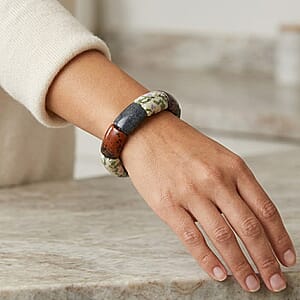 Large Section Multi-Stone 410.25 ctw Stretch Bracelet (6-7In)
