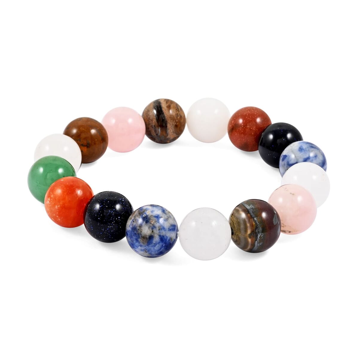 Round Multi-Stone 215.45 ctw Stretch Bracelet (6-7In) image number 0