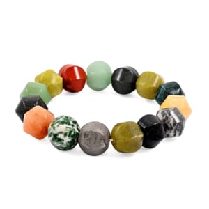 Puffy Pumpkin Multi-Stone 214.35 ctw Stretch Bracelet (6-7In)