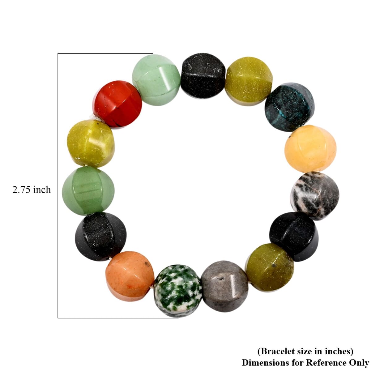 Puffy Pumpkin Multi-Stone 214.35 ctw Stretch Bracelet (6-7In) image number 3